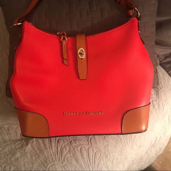 Dooney & Bourke Handbags - 2 Pebble Leather Dooney & Burke Bags-Orange & Navy